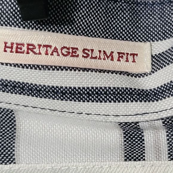 Original Penguin Mens XL Gray White Button Down Shirt Heritage Slim Fit … - Picture 12 of 14